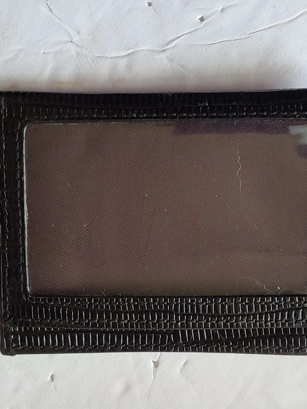 COACH Black Lizard-Embossed Leather Card Case